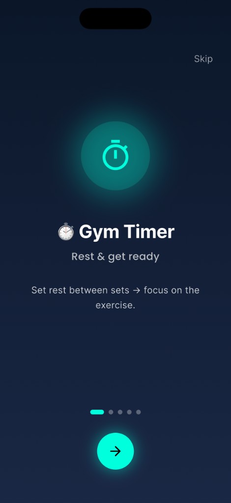 Gym Timer onboarding: Rest and get ready
